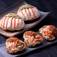 プレミアムズワイガニ×セイコガニ（香箱ガニ）の甲羅盛り 夫婦丼セット