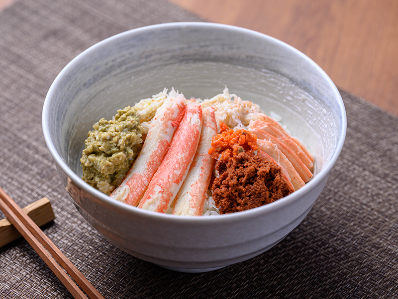 プレミアムズワイガニ×セイコガニ（香箱ガニ）の甲羅盛り 夫婦丼セット