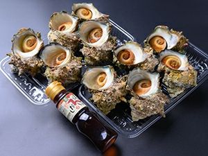 ボイルサザエ（急速冷凍） 1.6kg 1セット 万能ダシ100ml付き | 京都
